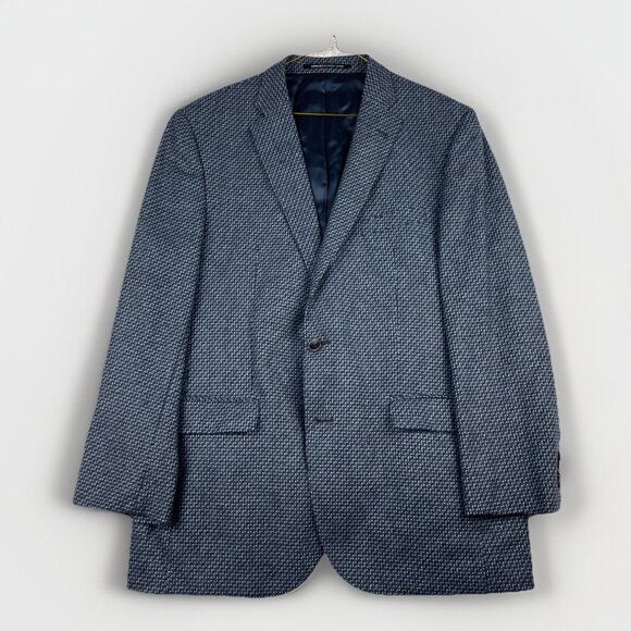 Baumler Mens Size 54 Wool Suit Jacket Tollegno 1900 Italy Blue Wool - Picture 1 of 16